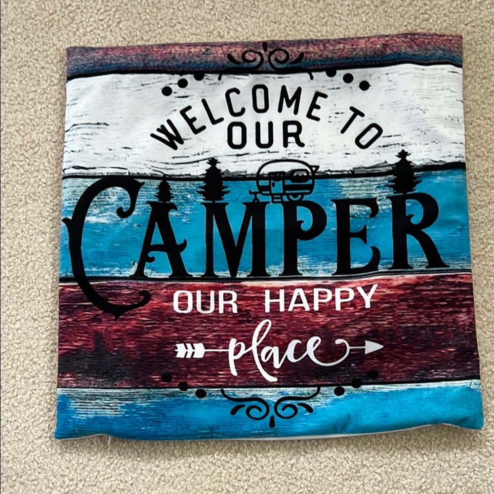 Welcome to Our Camper Pillow Cover